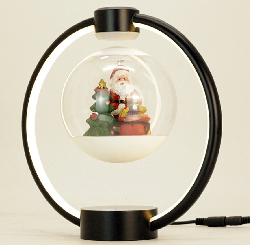 New Hotsale Promotion Gift Magnetic Levitation Floating 14cm Christmas Ball Light Gift Lamp