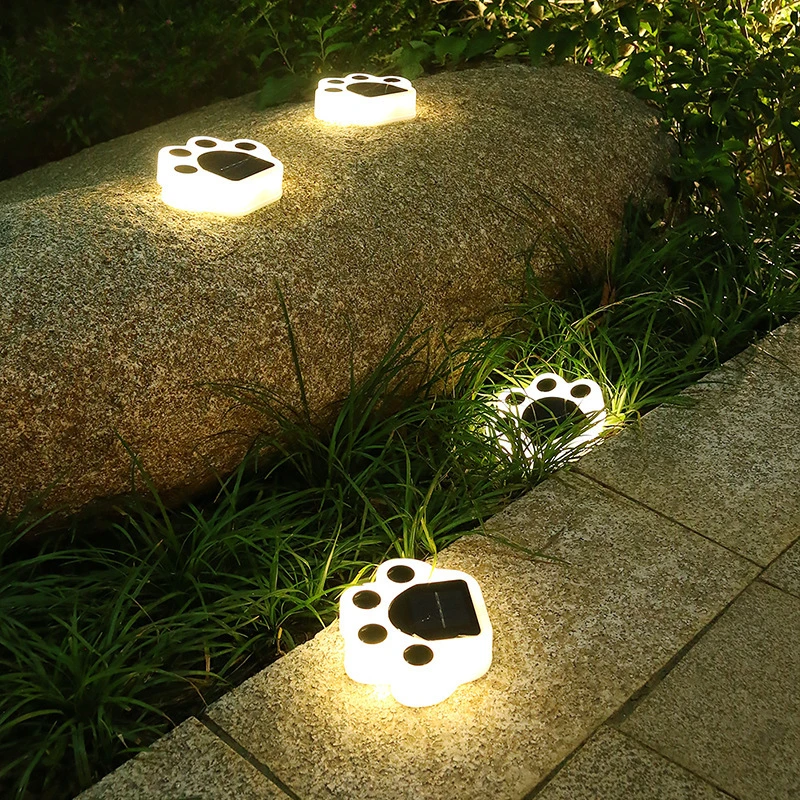 LED Solar Bear Paw Floor Lamp Outdoor Wall Lamp Garden Landscape Atmosphere Decorative Garden Lamp