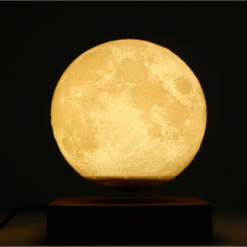 New Creative Magnetic Levitation Floating Moon Lamp 6inch Night Light for Decor Holiday Gift Christmas