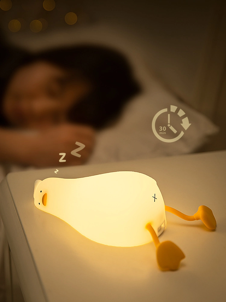 Lying Flat Duck Night Light Touch Lamp for Breastfeeding