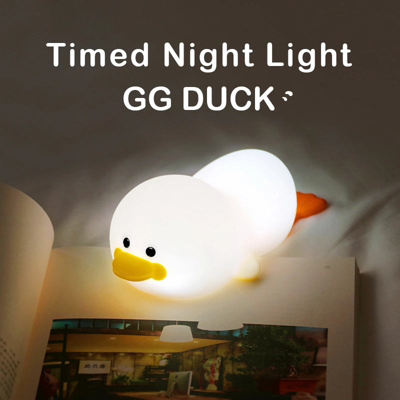 Amazon Newest USB Rechargeable Gg Duck Silicone Night Light with Timer and Remote Control