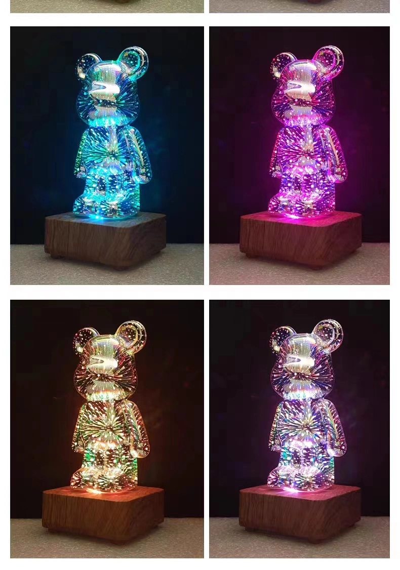 Manufacturer Contemporary Dimmable Switch Control Fire Work Bear Table Lamps