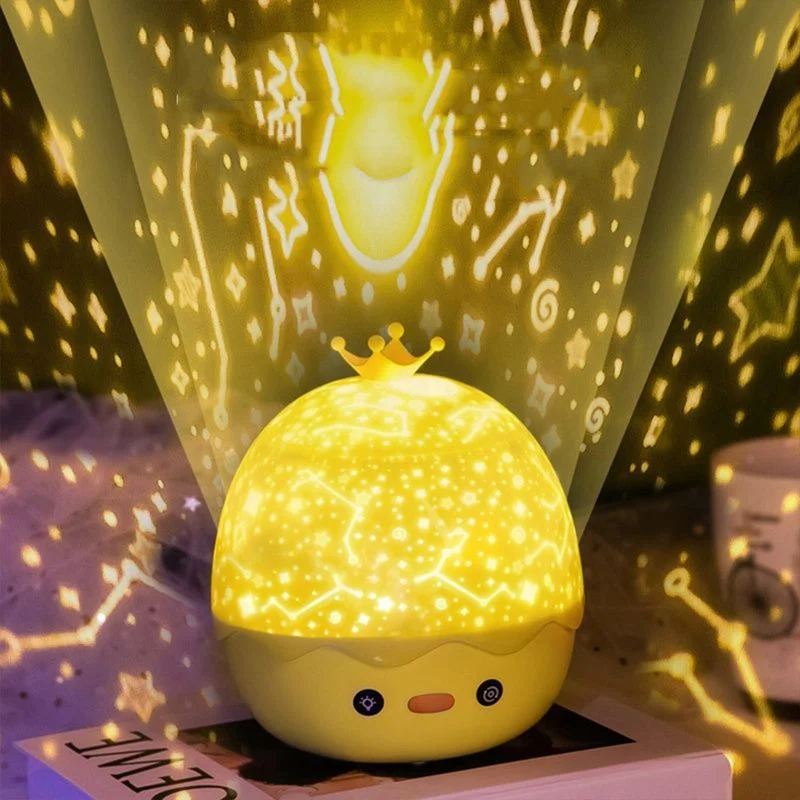 Yellow Crown Duck Music Rechargeable LED Projection Lamp