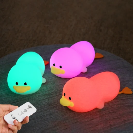 Amazon 最新の USB 充電式 Gg Duck シリコンナイトライト タイマーとリモコン付き